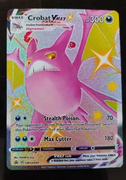 💥 Crobat VMAX Sword & Shield Black Star Promo Shiny NM Foil Pokemon 99💥 - Image 1