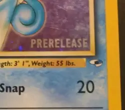 💧 Pokemon WOTC Gym Heroes Misty's Seadra 9 Prerelease Promo LP Holo - Image 2