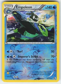 Empoleon 35/113 Rare Legendary Treasures Pokemon Reverse Holo Moderately Played - Image 1
