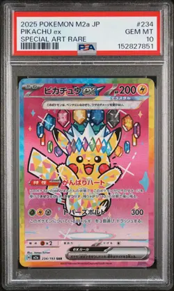 2025 POKEMON JAPANESE M2A-MEGA DREAM EX SPECIAL ART RARE #234 PIKACHU EX PSA 10 - Image 1
