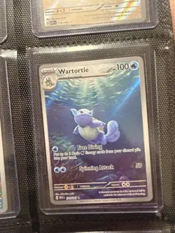 Pokemon TCG Wartortle Scarlet & Violet Holo Illustration Rare 151 2023 English - Image 1