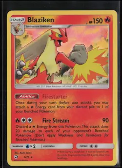 Blaziken 6/70 NM Dragon Majesty Rare Holo Pokemon - Image 1