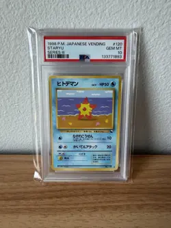 1998 POKEMON JAPANESE VENDING SERIES III #120 STARYU PSA 10 - Image 1