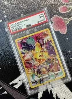 PSA 9 Crown Zenith Pikachu Full Art #160/159 Mint 2023 Pokemon Card - Image 1