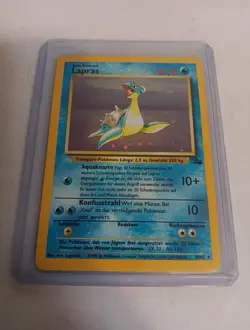 Pokemon TCG Lapras Fossil 10/62 Holo Unlimited Holo Rare MP - Image 1