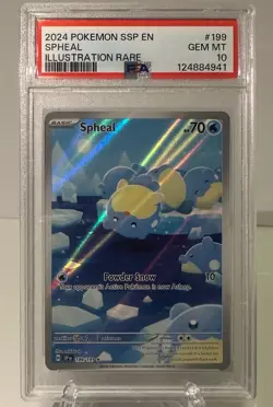 2024 POKEMON SSP EN-SURGING SPARKS ILLUSTRATION RARE #199/191 SPHEAL PSA 10 - Image 1