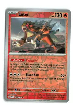 ENTEI 030/197 OBSIDIAN FLAMES REVERSE HOLO POKEMON TCG NM - Image 1