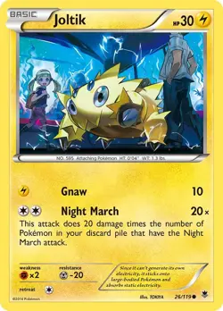 Joltik 26/119 XY - Phantom Forces Regular MP-Moderately Played Pokemon TCG - Image 1