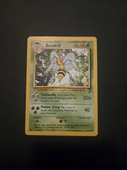 Pokemon Beedrill Base Set 2 21/130 Regular Unlimited Rare - LP / Excellent Cond. - Image 1