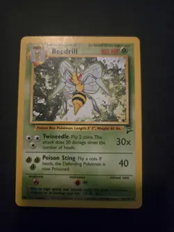 Pokemon Beedrill Base Set 2 21/130 Regular Unlimited Rare - LP / Excellent Cond. - Image 2