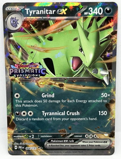 Tyranitar ex 064/131 Pokemon Prismatic Evolutions Double Rare Stamped Promo Card - Image 1