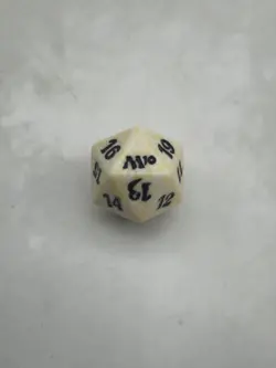 Magic the Gathering Spindown Dice Life Counter 2010 Core Set M10 White D20 MTG - Image 1