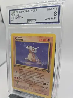1999 Pokemon Cubone Jungle First Edition 50/64 1ST EDITION AGS 8 NM MT FS - Image 2