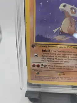 1999 Pokemon Cubone Jungle First Edition 50/64 1ST EDITION AGS 8 NM MT FS - Image 4