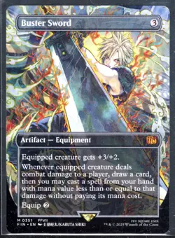 MTG FINAL FANTASY #351 Buster Sword (Borderless) Non-Foil - Image 1