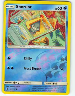 Snorunt - Reverse Holo - 31/145 Guardians Rising - Pokemon TCG - 2017 - Image 1