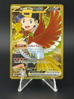 Pokemon TCG Destined Rivals Ethan’s Ho-Oh ex #239/182 Hyper Rare - Image 1