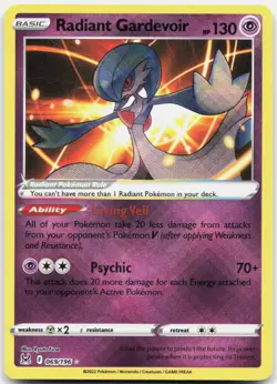Pokemon TCG Radiant Gardevoir SWSH11: Lost Origin Radiant Rare 069/196 Holo - Image 1