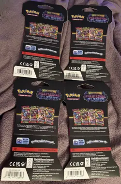4x Pokemon TCG Mega Evolution Phantasmal Flames Sleeved Packs BRAND NEW Art Set - Image 2