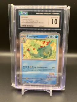 CGC 10 - Feraligatr 213 SVP Pokemon Illustration Contest 2024 Black Star Promo - Image 1