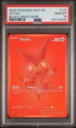 🔥2025 Pokemon - White Flare (WHT) Victini #172 - Gem Mint PSA 10 Stunning🔥 - Image 1