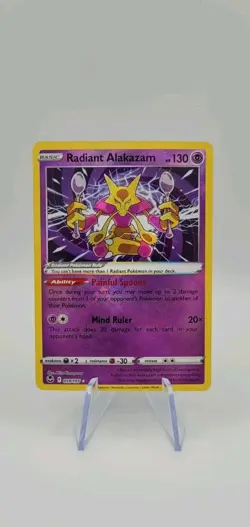 Pokemon TCG: Radiant Alakazam 059/195 SWSH Silver Tempest - NM - Image 1