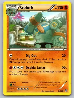 Golurk 41/98 Ancient Origins Pokemon Heavily Played - Image 1