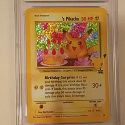 CGC 9.5 ____'s Pikachu (Birthday Pikachu) Celebrations 24/53 Holo Promo - Image 3