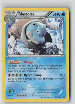Blastoise (BW Plasma Blast) 16/101 Rare Deck Exclusives Pokemon DMG - Image 1
