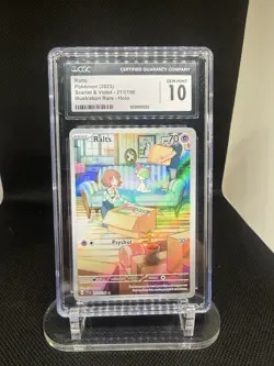 Pokemon TCG Ralts 211/198 Scarlet & Violet Illustration Rare Holo CGC 10 - Image 1