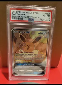 Pokemon TCG Eevee GX SM233 PSA 8 - Image 1