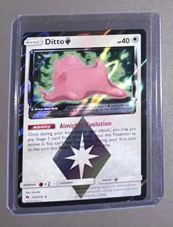 Ditto Prism Star Holo 154/214 - Lost Thunder Pokemon - Image 1
