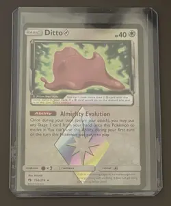 Ditto Prism Star Holo 154/214 - Lost Thunder Pokemon - Image 3
