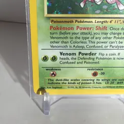 Pokemon Venomoth RARE FIRST YEAR 13/64 Jungle Holo - Non-played - Image 4
