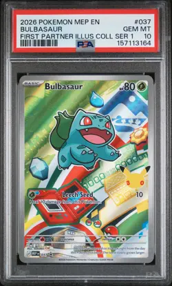Bulbasaur 037 - Pokemon First Partner Illustration Series 1 Promo - PSA 10 - Image 1