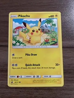 Pikachu 30/111 Common Crimson Invasion Pokemon Lightly Played - Image 1
