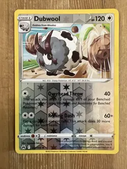 Pokemon TCG Dubwool Crown Zenith 122/159 Reverse Holo Rare - Image 1