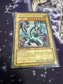 ***Misprint*** Blue-Eyes White Dragon BPT-003 Limited Error Reverse Pattern LP - Image 1