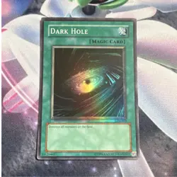 MISPRINT Konami Yu-Gi-Oh! Dark Hole LOB-052 Super Rare Holo Unlimited EN - Image 1