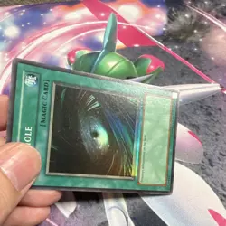 MISPRINT Konami Yu-Gi-Oh! Dark Hole LOB-052 Super Rare Holo Unlimited EN - Image 3