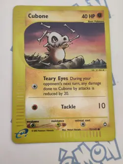 Pokemon - Cubone Aquapolis 72/147 - Eng - Reverse Holo - Exc - Image 1