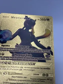 Pokemon Card Mewtwo GX Full Art 300HP Gold Foil Fan Art - Image 2