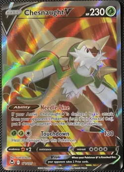 Chesnaught V (Full Art) 171/195 Swsh12: Silver Tempest Holo - Pokemon Card - Image 1