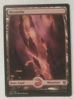 MOUNTAIN 275 Zendikar Rising ZNR MTG Magic NM full art basic land - Image 1