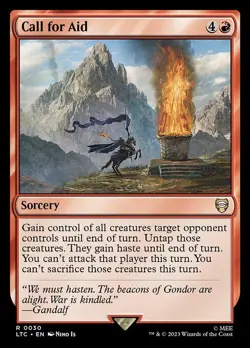 1x Call for Aid NM Eng MTG - LOTR Commander - Image 1