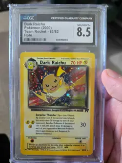 Dark Raichu 8.5 83/82 Pokemon Team Rocket Holo CGC - Image 1