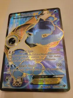 Pokemon TCG Blastoise EX 142/146 XY Ultra Rare Full Art Basic Holo LP - Image 2
