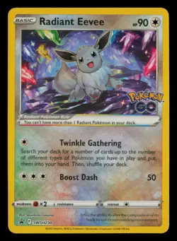 Radiant Eevee SWSH230 Holo Promo Sword & Shield Promo Pokemon Near Mint - Image 1