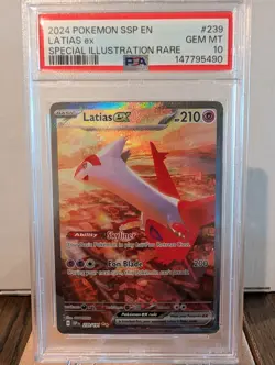 2024 Pokemon Surging Sparks Latias Ex #239/191 PSA 10 GEM MINT - Image 1