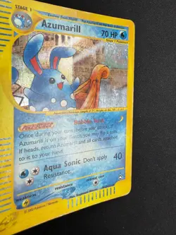 Pokemon Azumarill H4/H32 Aquapolis Rare Holo Swirl Unlimited Wizards ENG Vintage - Image 5